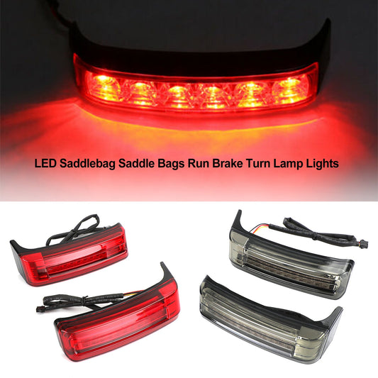 LED Bisaccia Borse da sella Run Brake Turn Lamp Lights per Touring 2014-2021 Generico