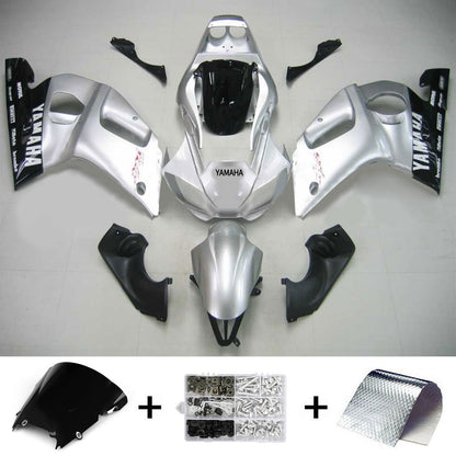 Amotopart Yamaha 1998-2002 YZF 600 R6 Kit di abbigliamento nero a taglio