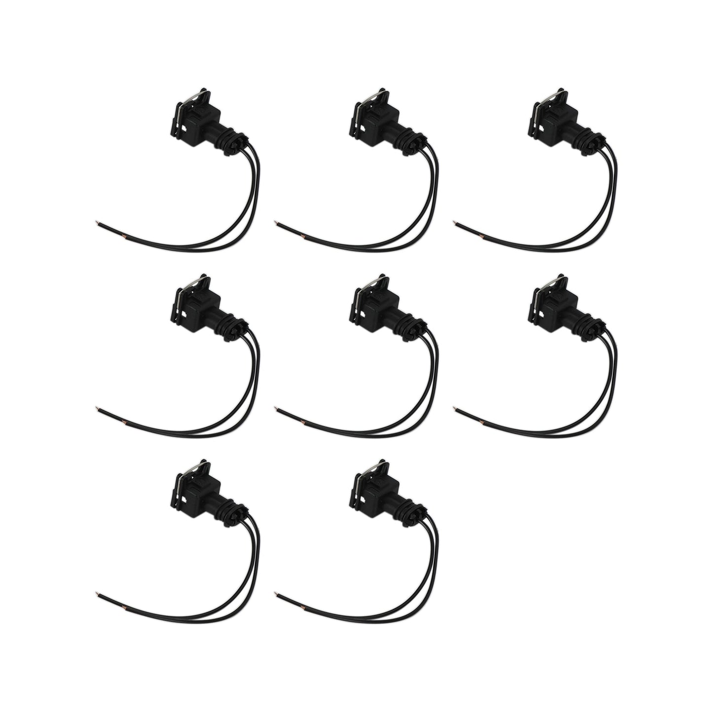 8PCS EV1 OBD1 Pigtail Cut Splice Iniettori di carburante Connettore Spine di cablaggio Clip