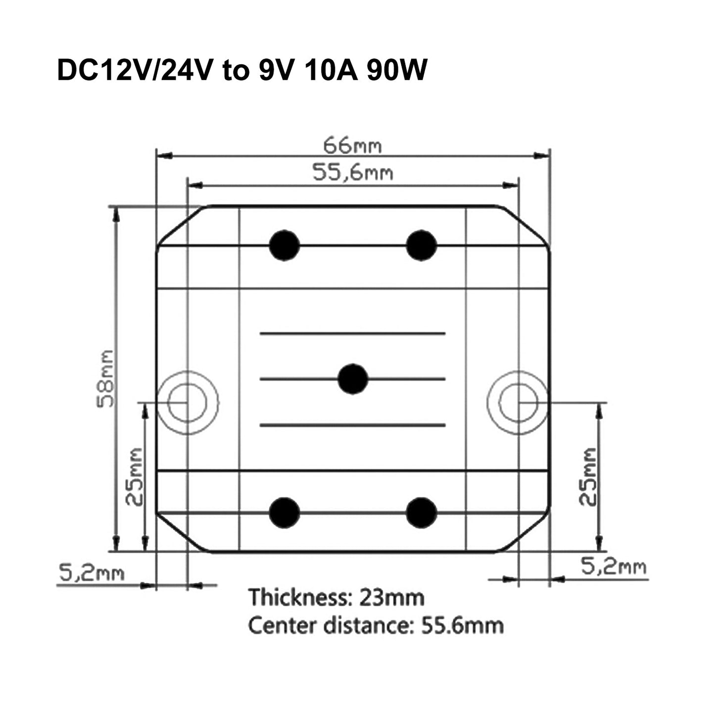 Le migliori offerte per DC 12V/24V To 9V 10A 90W Converter Regulator Power Supply Transformer