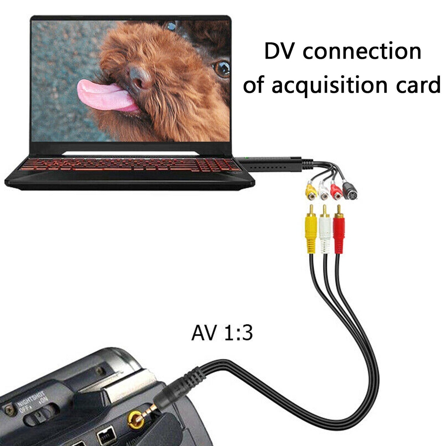 USB 2.0 Audio TV Video VHS a DVD VCR PC HDD Convertitore Adattatore Scheda di Acquisizione