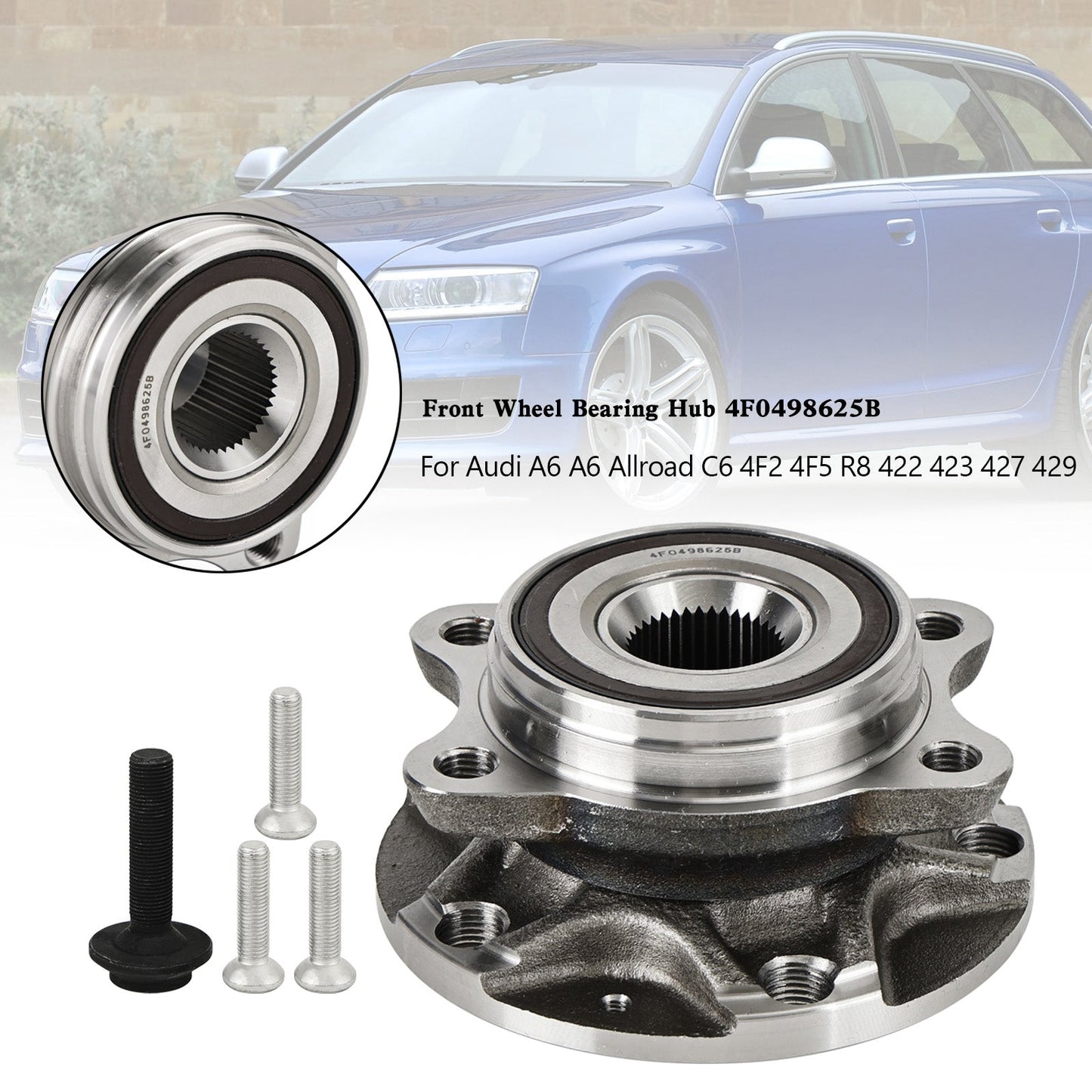 2005-2011 Audi A6 C6 4F2 4F5 2.0 mozzo cuscinetto ruota anteriore 4F0498625B Fedex Express