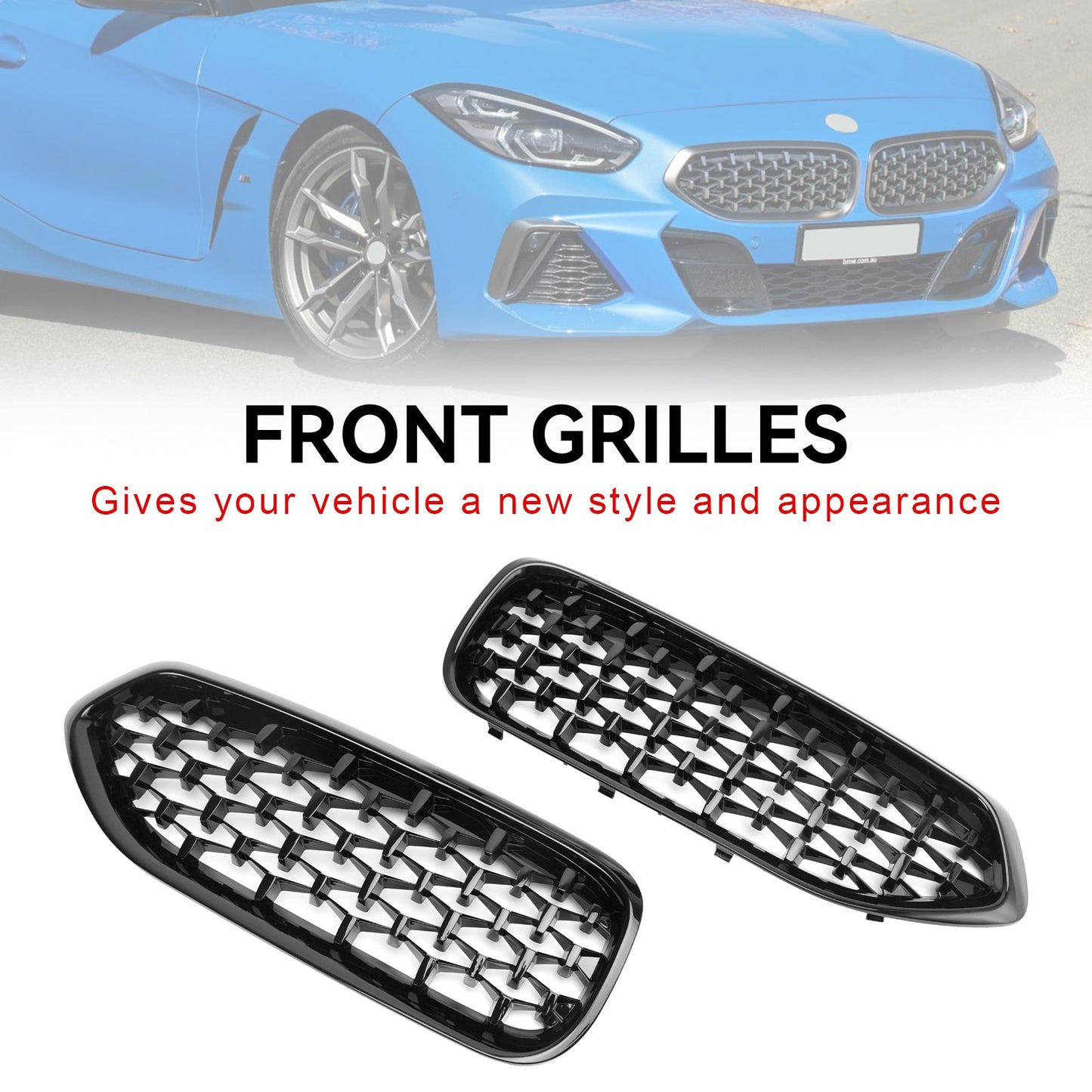 BMW G29 Z4 2019-2023 Griglia a rene anteriore nera lucida stile diamante