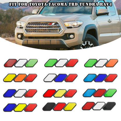 Accessori per auto con emblema distintivo per griglia tricolore per Toyota Tacoma TRD Tundra RAV4