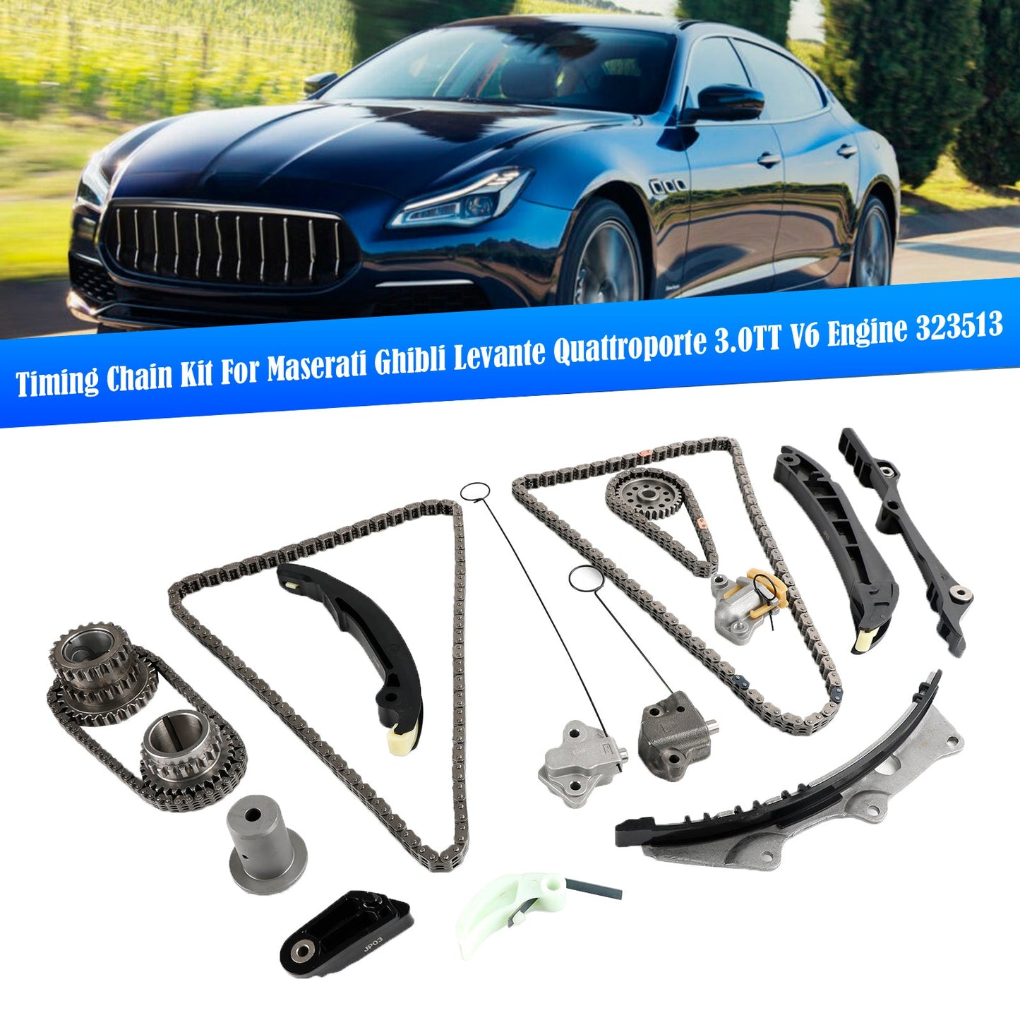 Kit catena di distribuzione Maserati Quattroporte V6 Q4 330 CV 2013-2016 323513 299481 323476