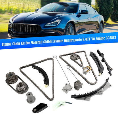 2017+ Maserati Quattroporte Ghibli Levante S V6 Q4 410 CV Kit catena di distribuzione 323513 323474 323475