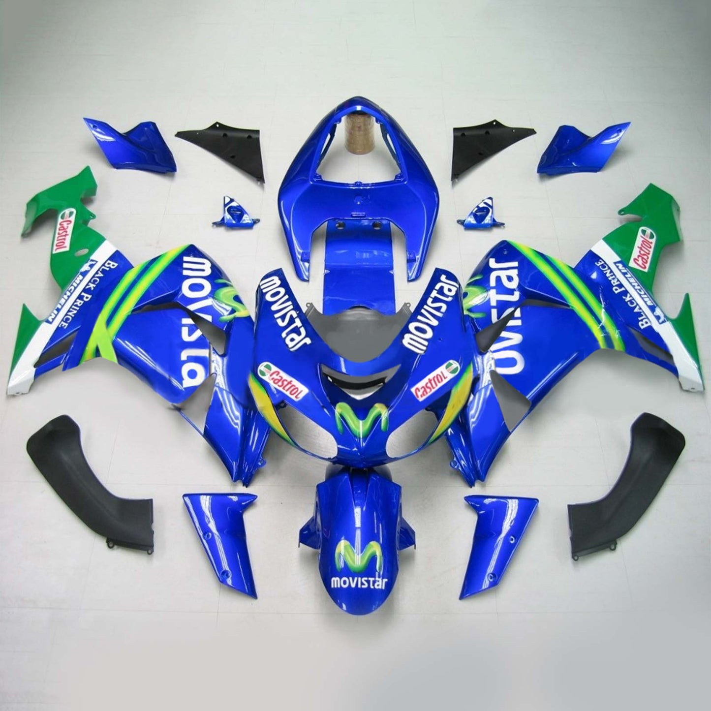 Amotopart Kawasaki ZX10R 2006-2007 Kit di rivestimento blu