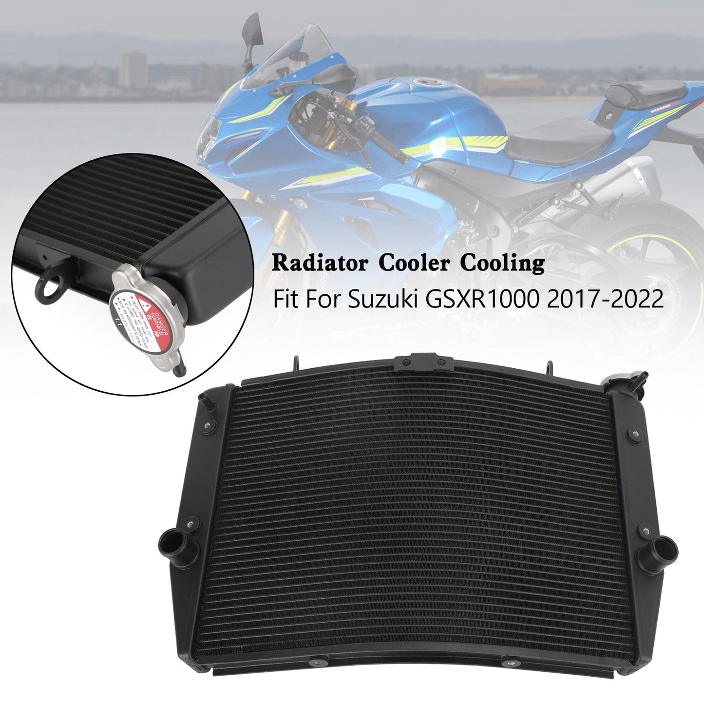 2017-2022 Suzuki GSXR 1000 GSX-R K11 Raffreddamento del radiatore del radiatore del motore