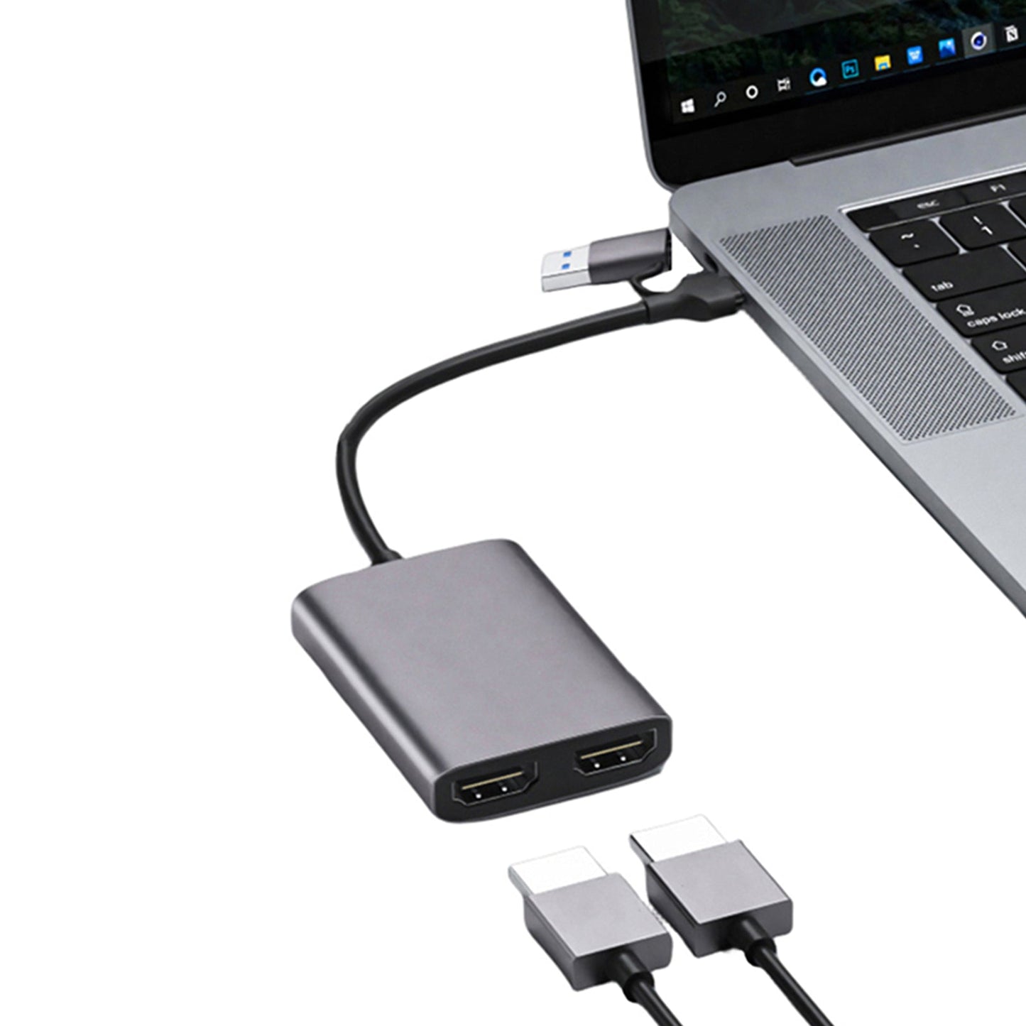 Adattatore da tipo C/USB3.0 a doppio HDMI per hub Apple M1 M2 Mac Windows tipo C/USB3.0