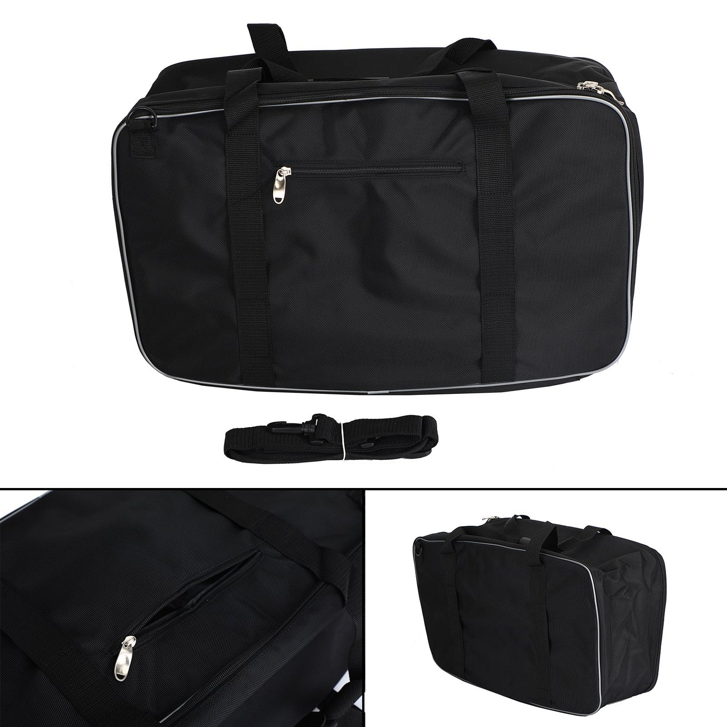 Black Pacchetto Saddlebag Soft Liner Borsa per bagagli adatta per Street Tour Glide generico