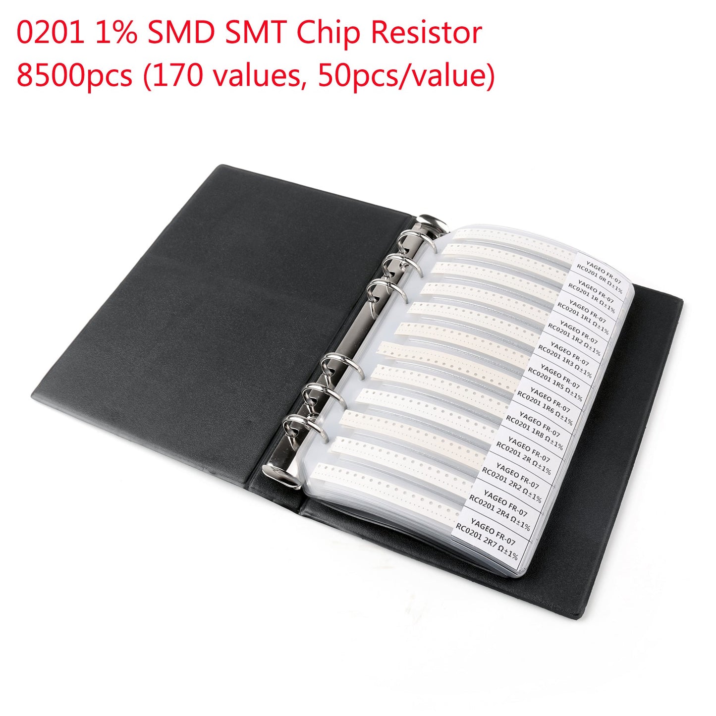 8500 PZ 0201 1% SMD Chip Resistore SMT 170 Valori Campione Kit YAGEO FAI DA TE
