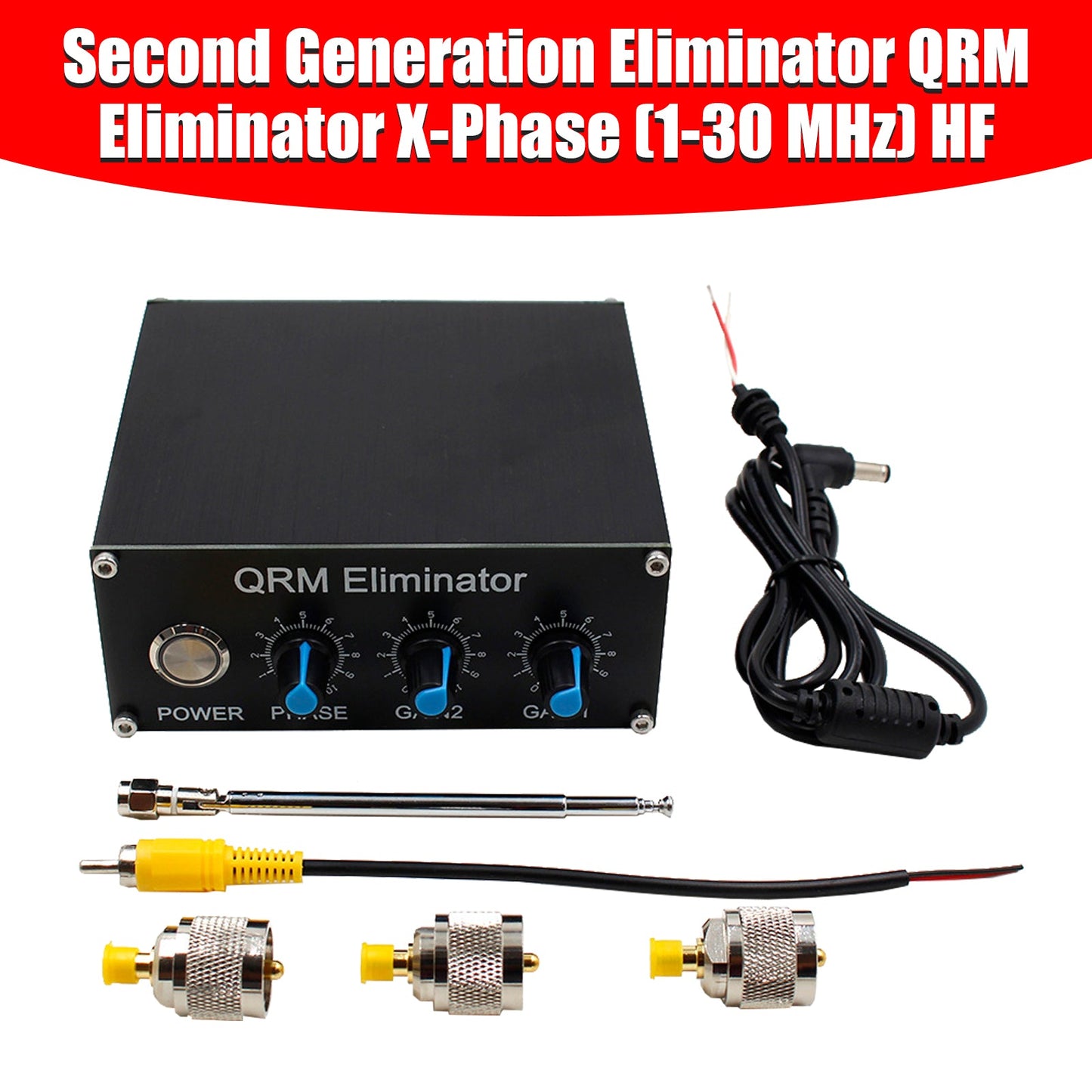 Eliminatore di seconda generazione QRM Eliminator X-Phase (1-30 MHz) Scatola per bande HF