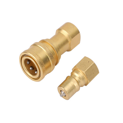 1 set 1/4" NPT ISO 7241-B raccordi idraulici a sgancio rapido/accoppiatori in ottone