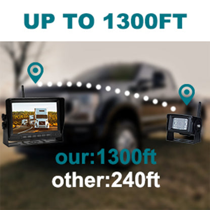 7" Wireless AHD 1080P Display 1CH Kit telecamera di retromarcia per retromarcia per camion rimorchio