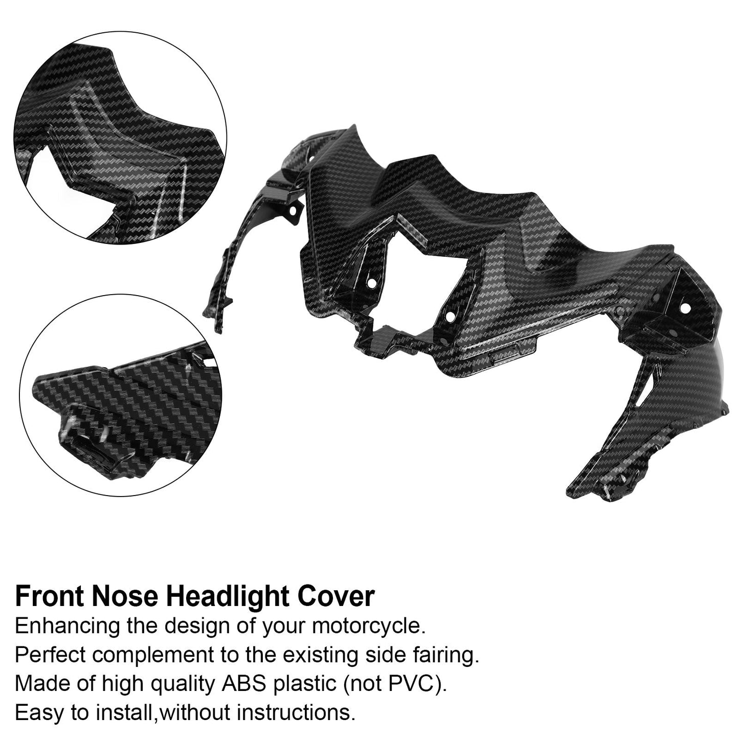 Carbon Front Nose Coprifaro Carenatura Carenatura Per KAWASAKI Z900 2020-2021 Generico