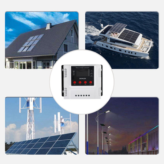 Regolatore di carica solare 10A-60A 12V 24V 48V con regolatore LCD PWM Monitor Wifi