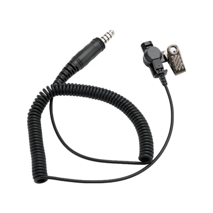 Per Hytera PD415 PD500 PD565 6Pin U94 PTT 7.1-A3 Cuffia a tubo singolo trasparente