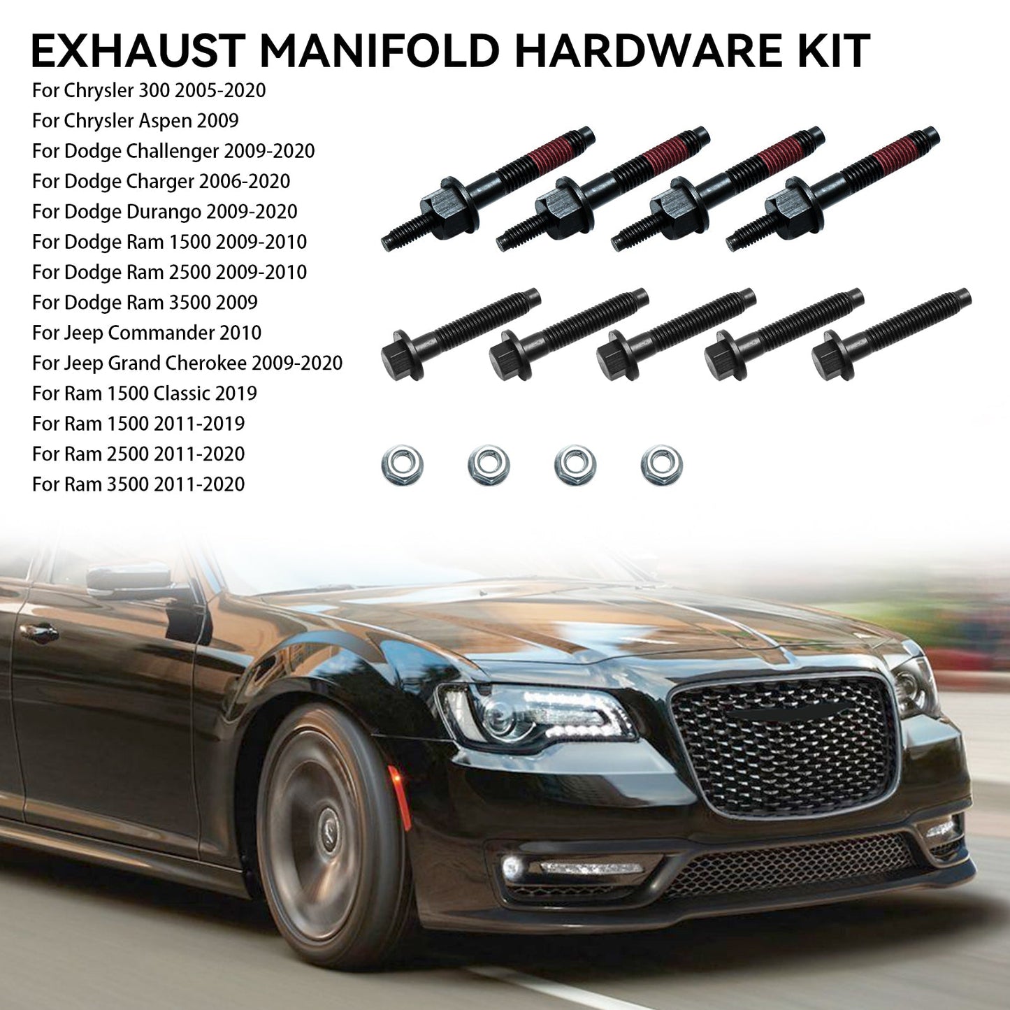 Kit hardware collettore di scarico 03309 per Dorman per Ram per Dodge per Jeep