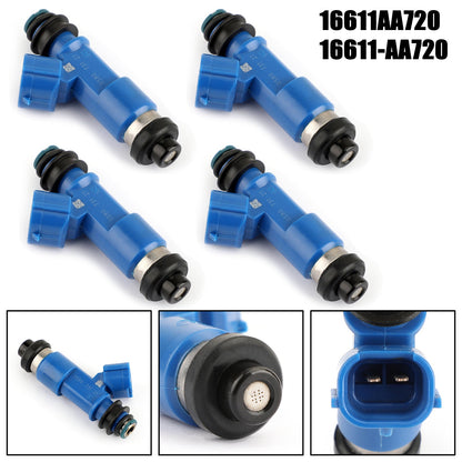 4x Dark Blue 565cc Fuel Injector For Subaru WRX / STI 16611-AA720 2.5L