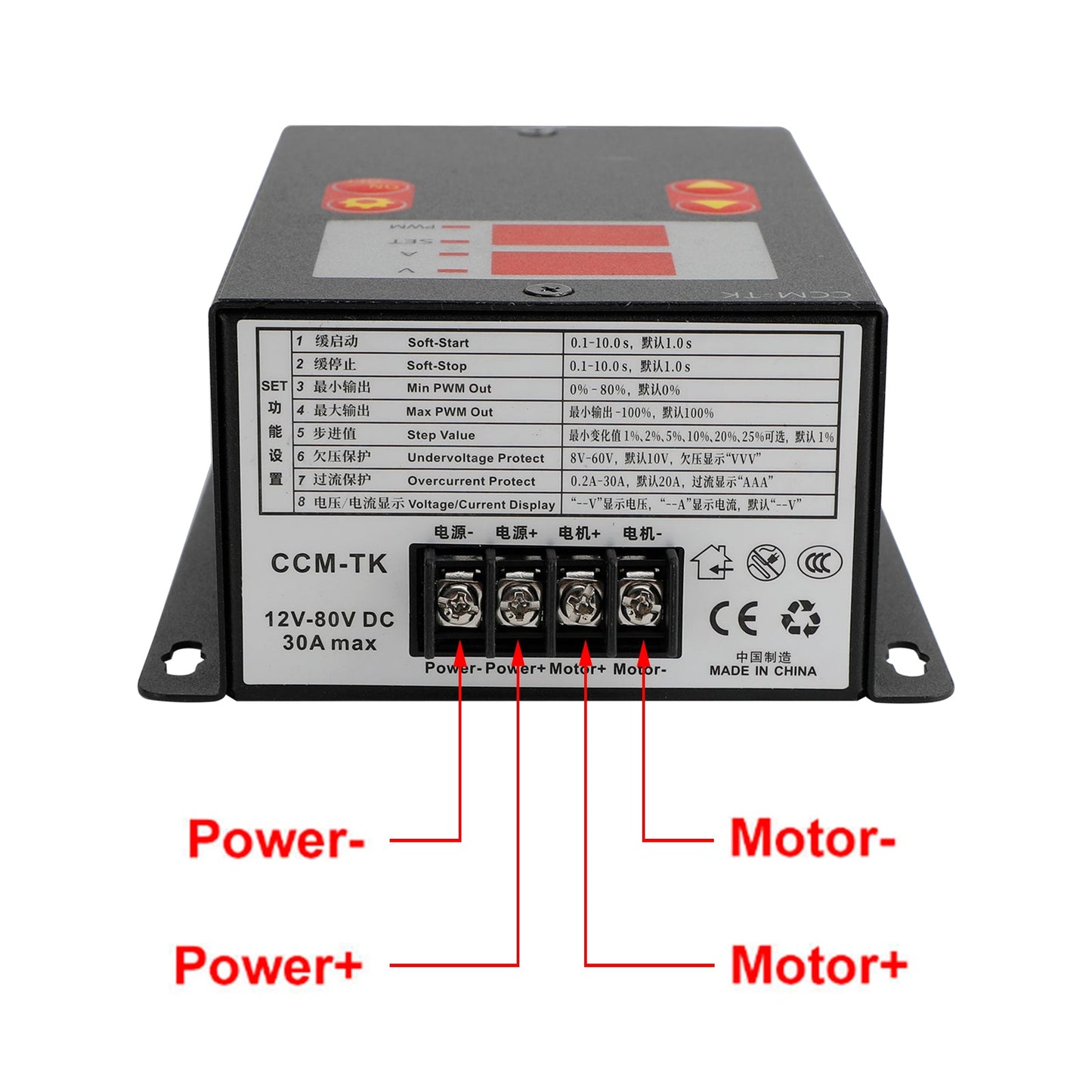 Le migliori offerte per DC 12-80V 30A PWM Motor Speed Controller Soft-Start/Stop Voltage Ampere Meter sono su ✓ Confronta prezzi e caratteristiche di prodotti nuovi e usati ✓ Molti articoli con consegna gratis!