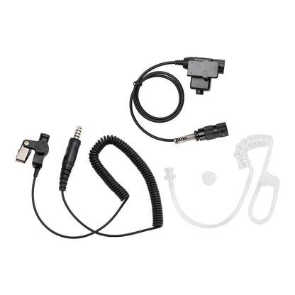 Per PRC148 PRC152 U329 6 pin U94 PTT 7.1-A3 Cuffia singola con tubo trasparente