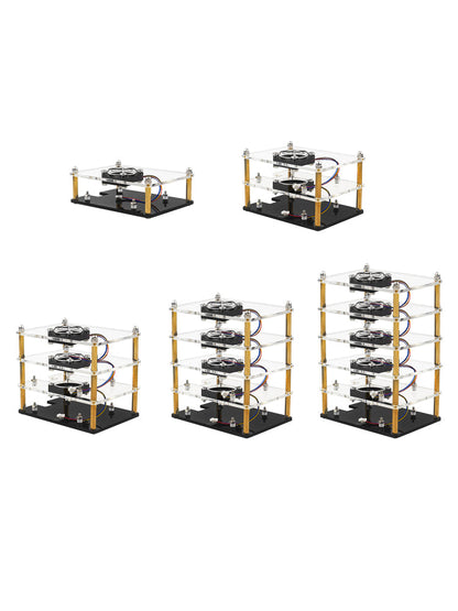 Ventola di raffreddamento con custodia protettiva trasparente multistrato in acrilico Raspberry Pi 5