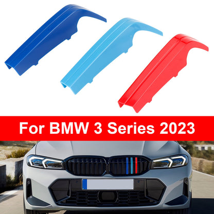 BMW Serie 3 2023 Griglia anteriore tricolore Strisce di copertura per griglia Clip Trim