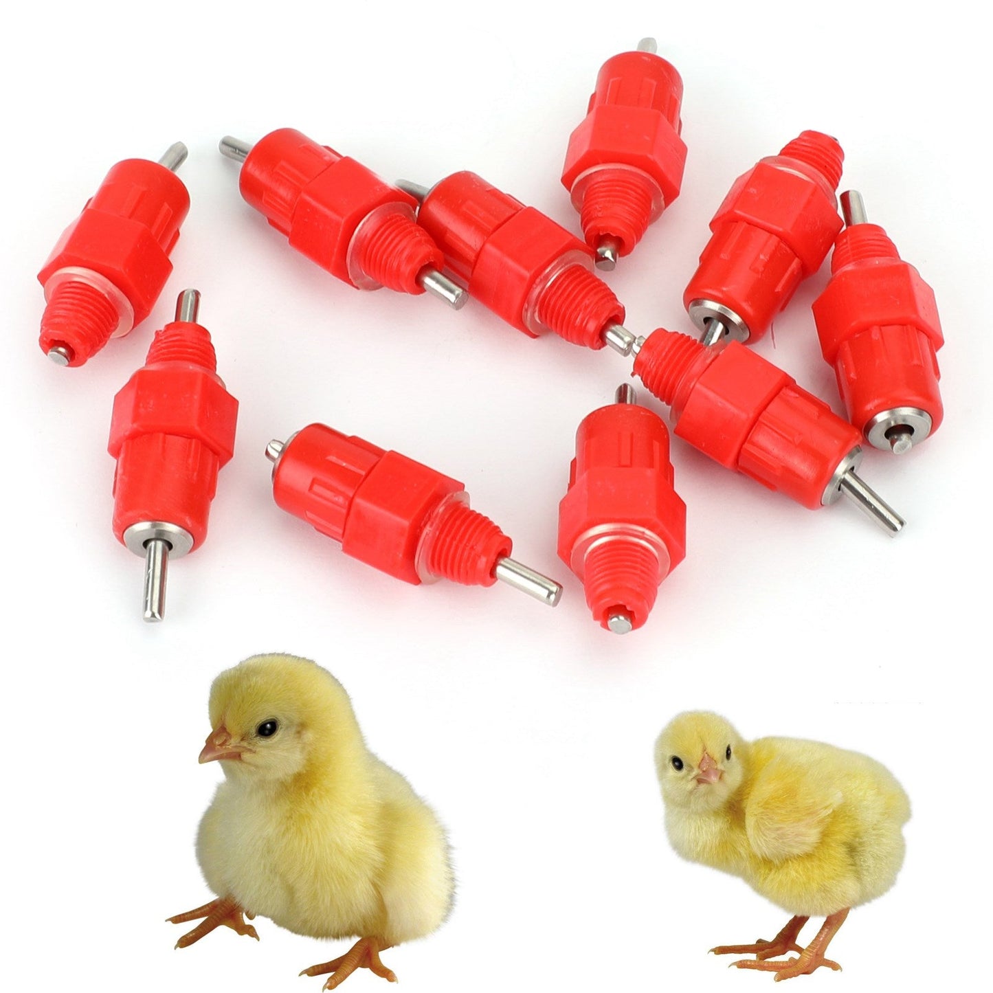 10 valvole per capezzoli d'acqua, bevitore automatico, alimentatore per pollame, pollo, anatra, uccelli