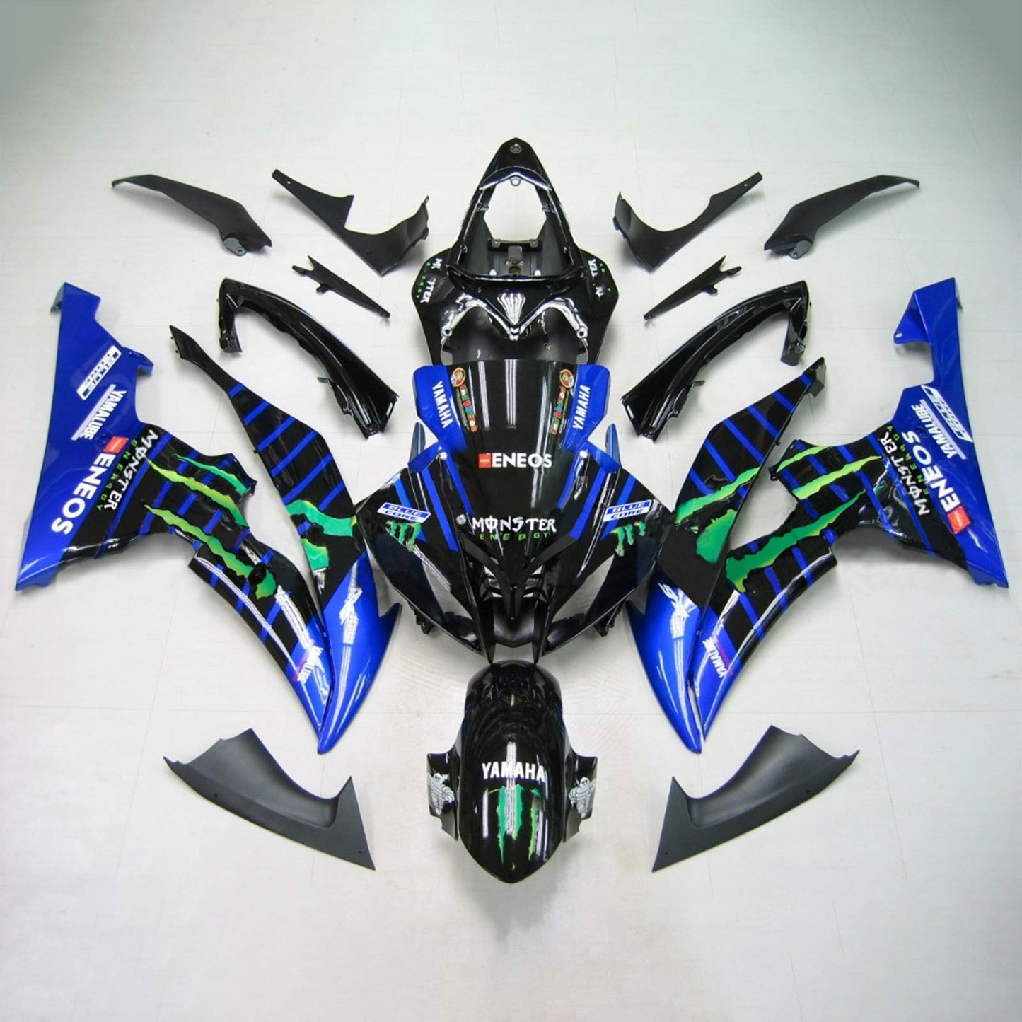 Amotopart Yamaha 2008-2016 YZF 600 R6 Kit di design blu