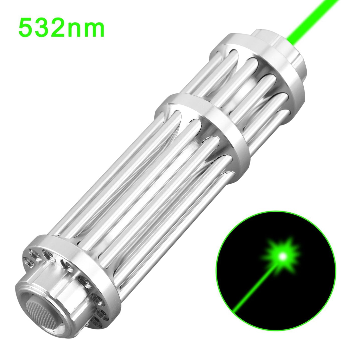 20 Miglia High Power Green 1MW 532nm Puntatore laser Militar Burning Beam Light