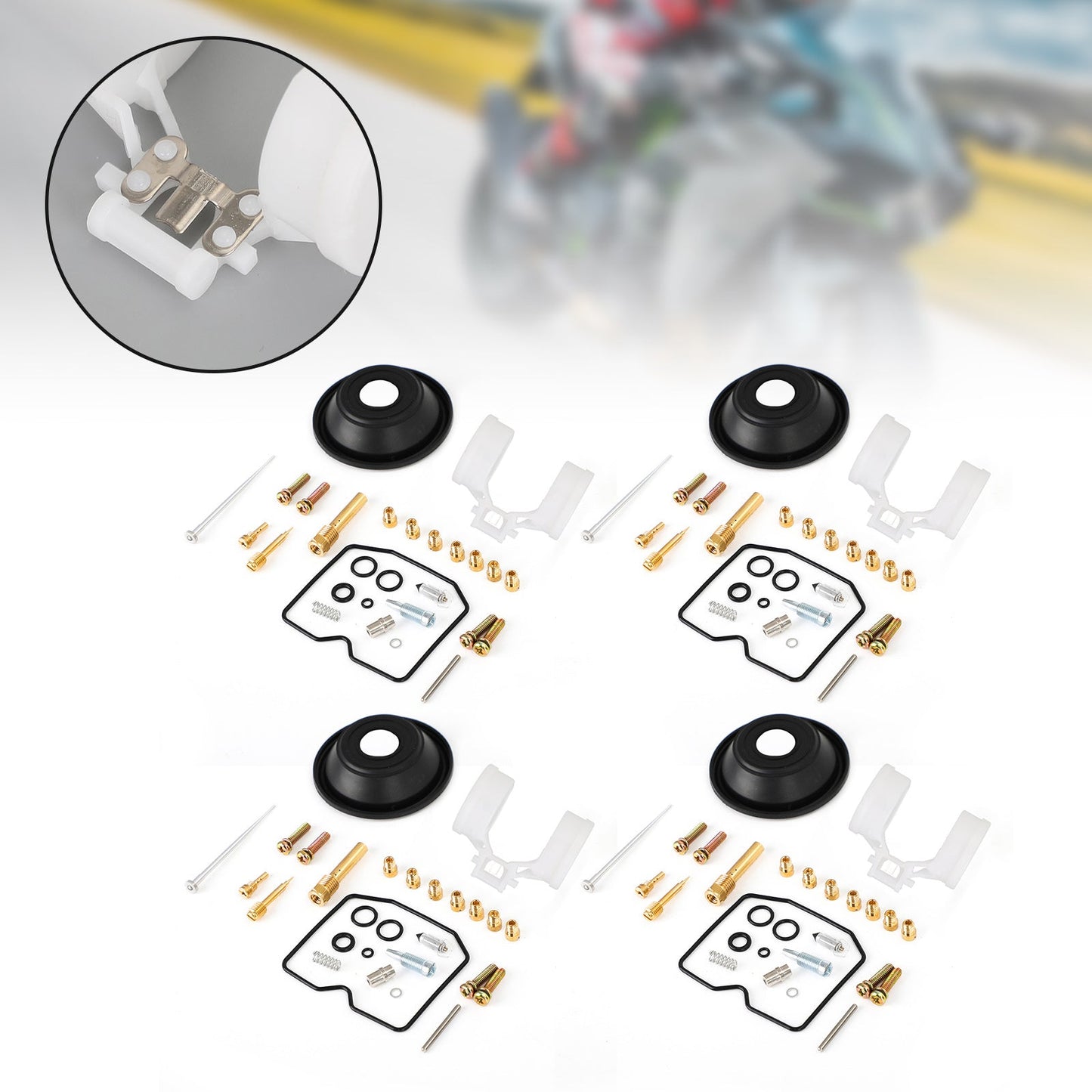 4X Carburatore Carb Rebuild Kit adatto per Kawasaki Zephyr ZR750-H / ZR-7 / ZR-7S Generico