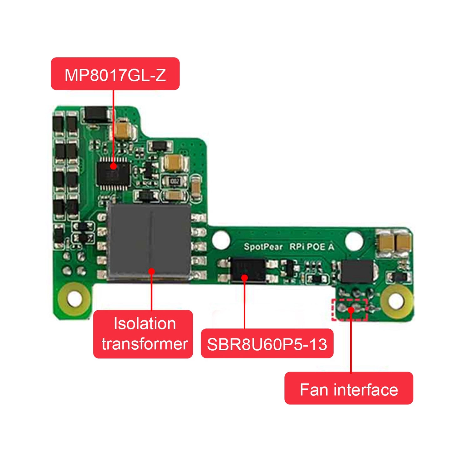Il modulo di espansione alimentatore Ethernet Raspberry Pi Poe supporta 3B+/4B con ventola