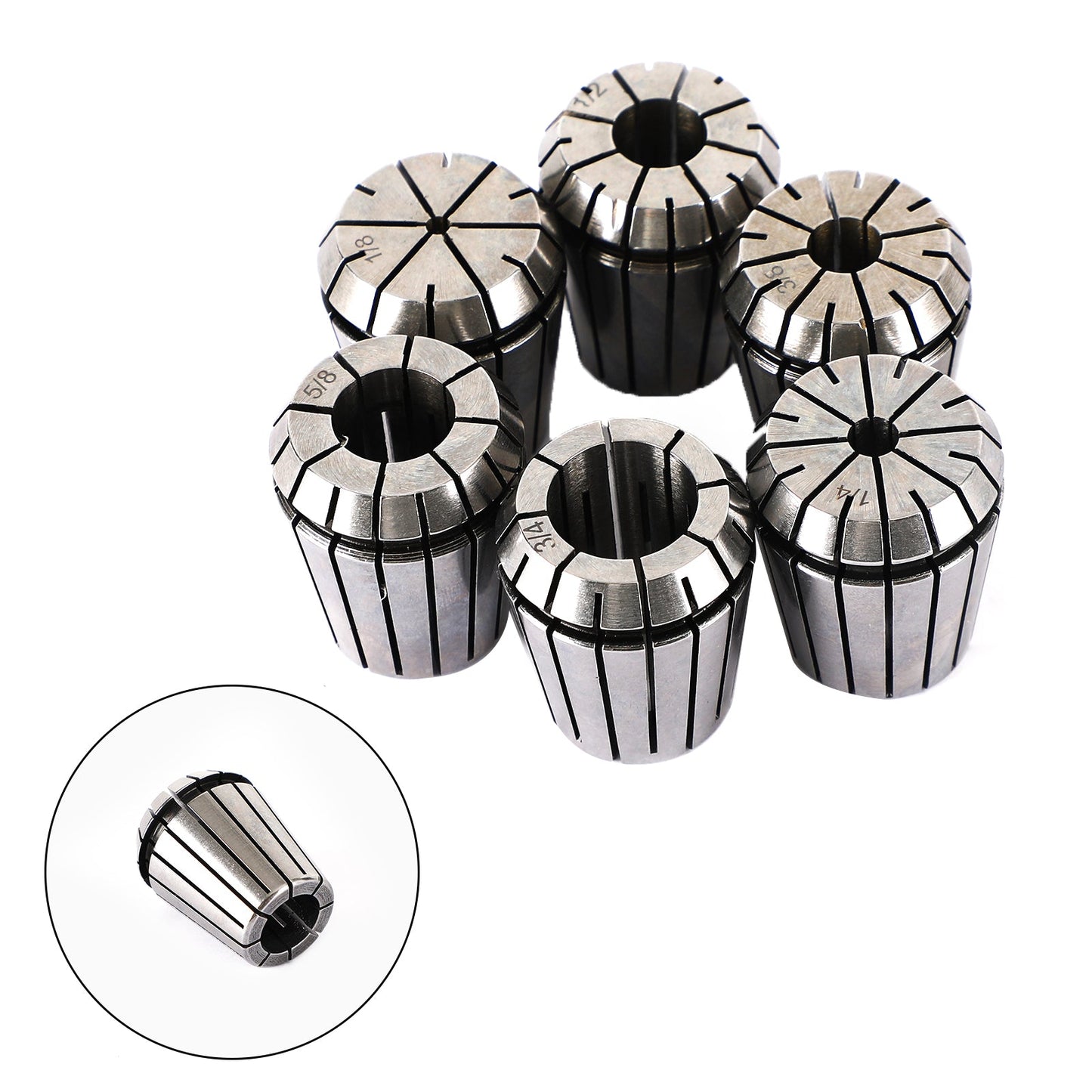 6Pcs ER32 Pinza a molla 1/2 "-5/8" per macchina per incisione di utensili per tornio di fresatura CNC