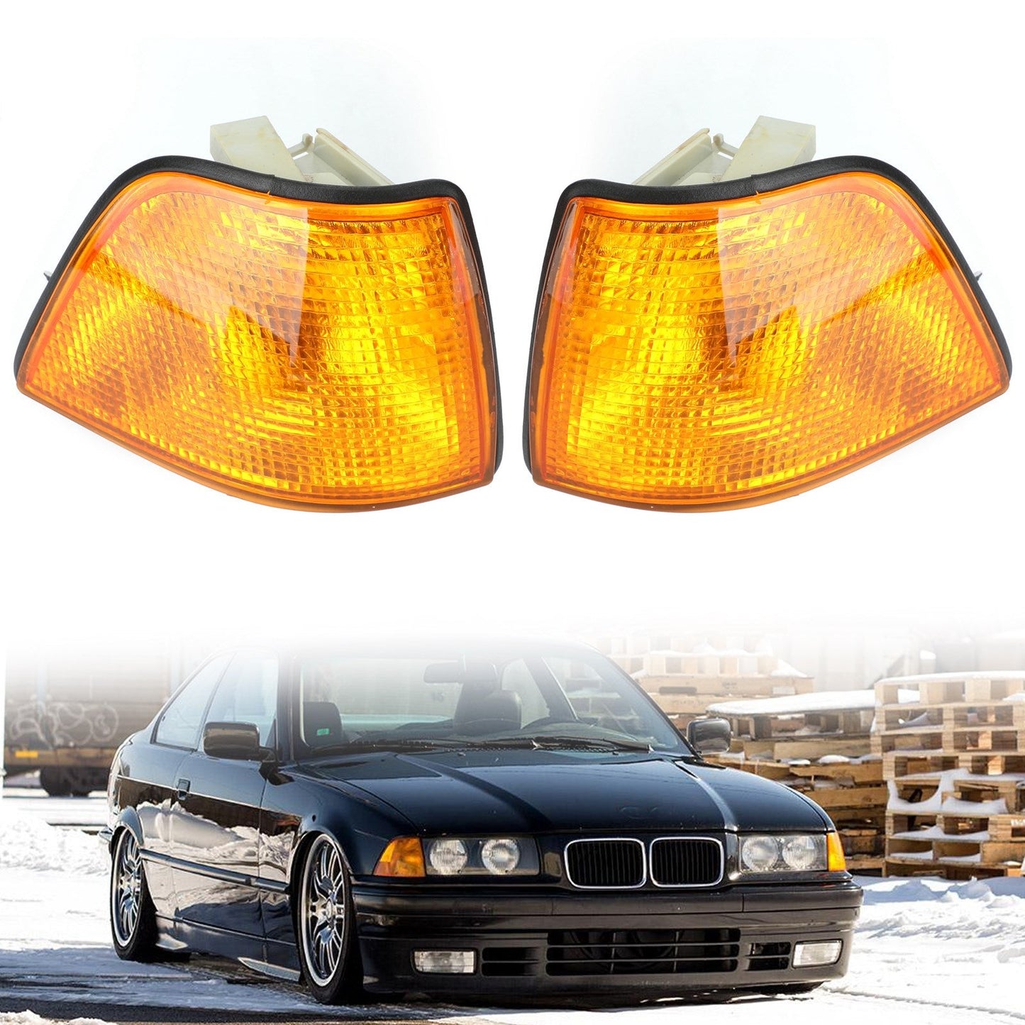 1992-1998 BMW E36 Serie 3 4Dr Berlina/Hatchback Euro Luci d&#39;angolo Ambra