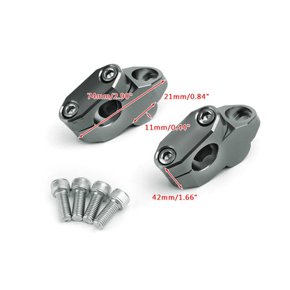 Alluminio billet 7/8" Kit di estensioni per riser manubrio 22mm Per Yamaha Per Honda Per Ducati Per KTM Per Kawasaki Per Suzuki Generico