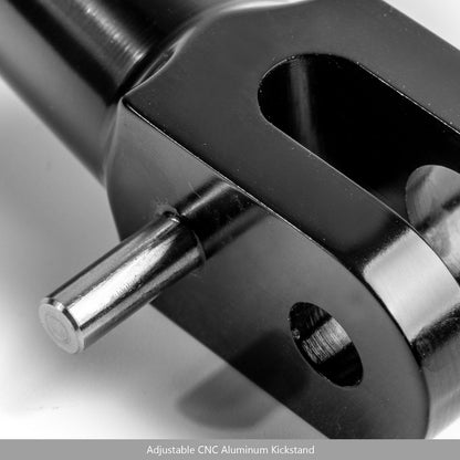 Cavalletto laterale in alluminio CNC Gamba cavalletto regolabile per Kawasaki Z900RS 2018 nero generico