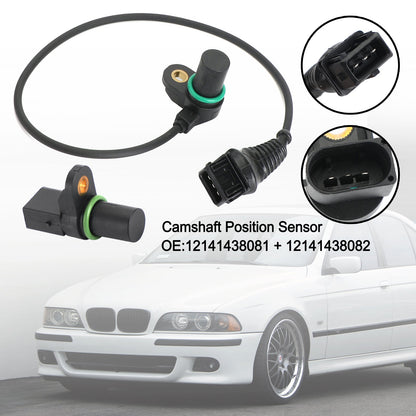 2x sensore di posizione albero a camme INGRESSO + USCITA per BMW E46 E39 E60 E38 E65 M52 M54 generico