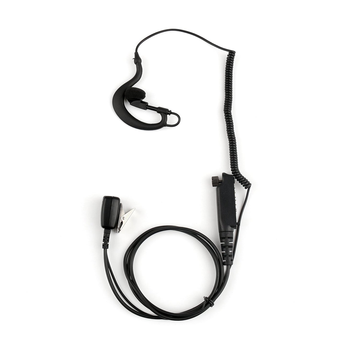 1x G-Shape Ear-Hook Auricolare Auricolare Microfono PTT Per Sepura STP8000 Walkie Talkie