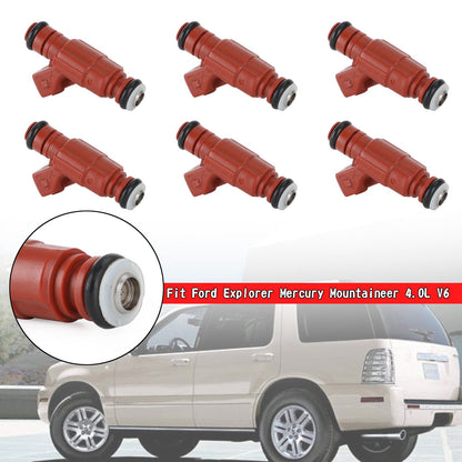 6PCS Iniettori di carburante 0280156028 Fit Ford Explorer Mercury Mountaineer 4.0L V6 Generico