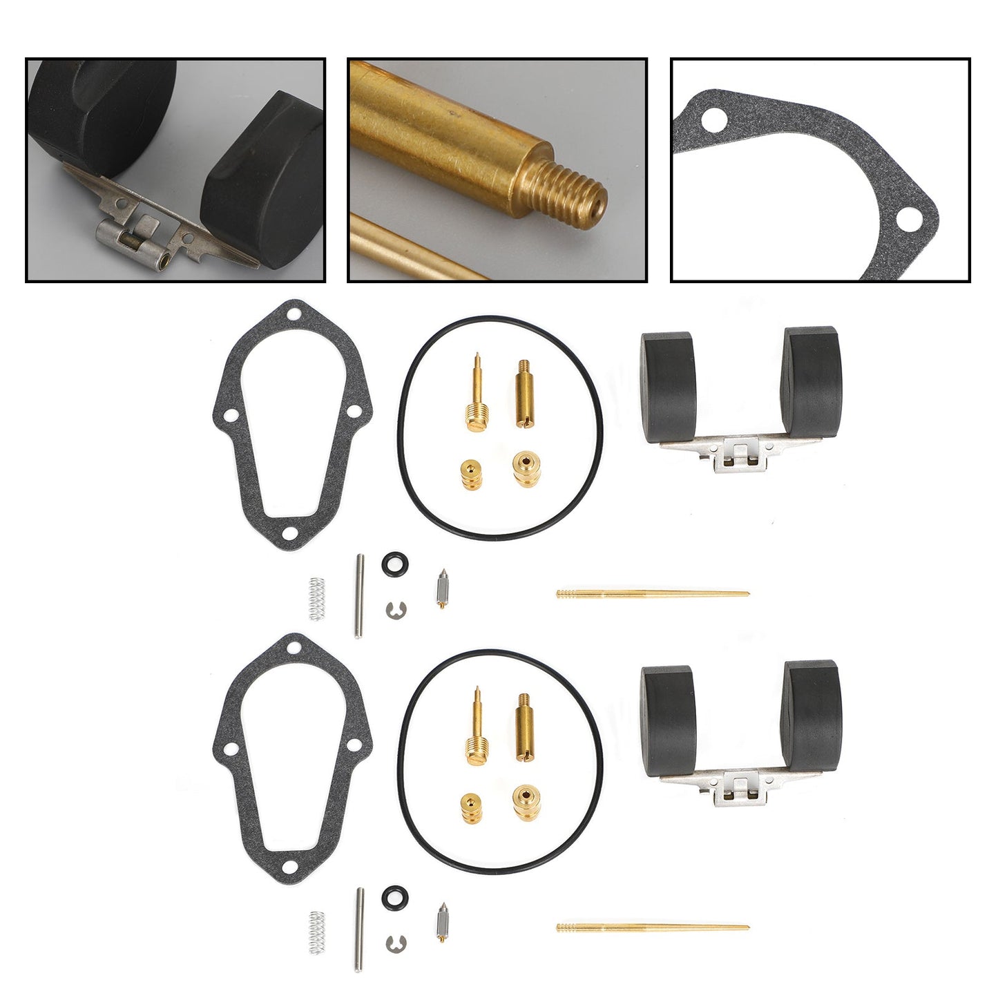 Kit di riparazione carburatore carburatore 2X adatto per Honda XL250 Motosport 250 1972-1975 Generico