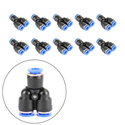 Pneumatic Air Quick Push to Connect Fitting "L" "T" "Y" Straight Split Tube 6mm