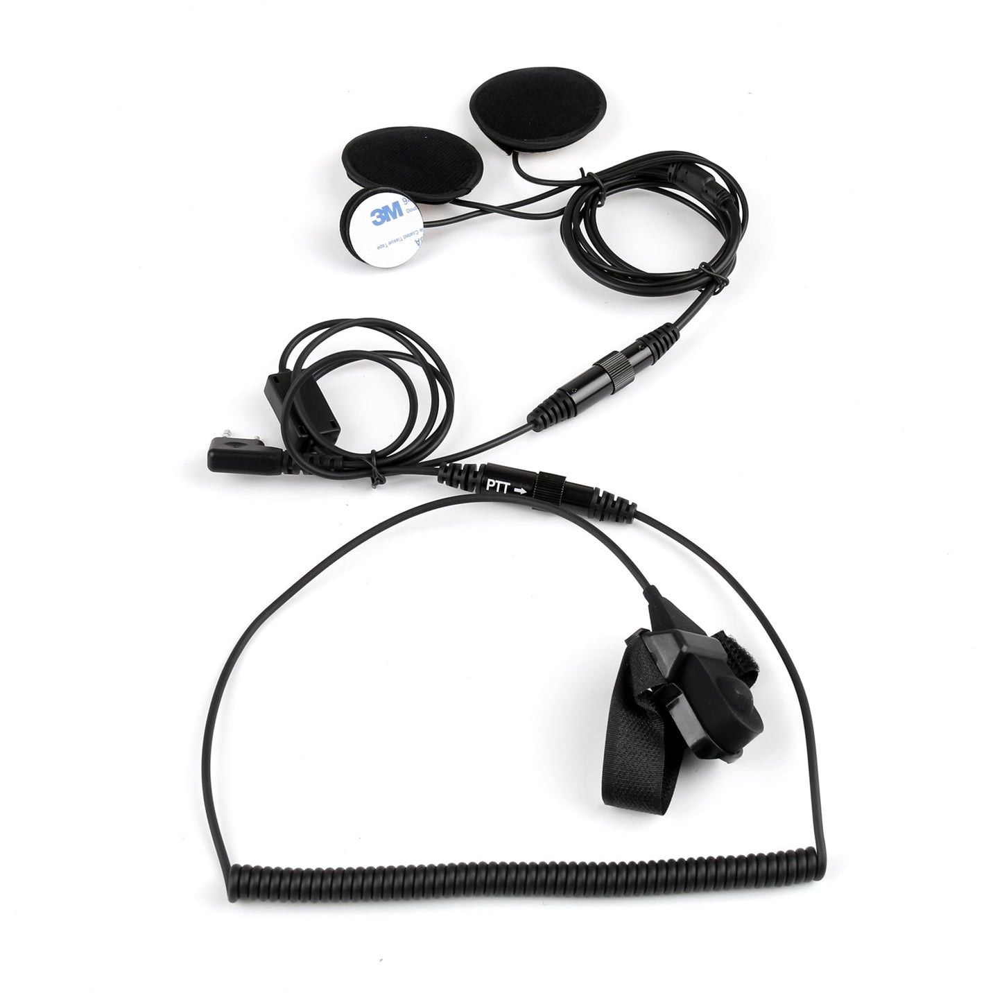 1x Casco Tactical Motorcycle Race Headset PTT per radio bidirezionale Kenwood Baofeng