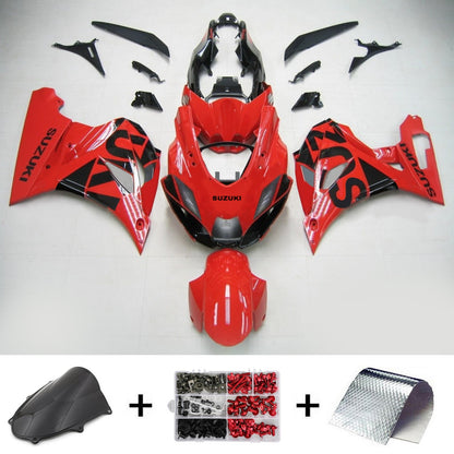 Amotopart Suzuki GSXR1000 2017-2020 K17 kit rosso e nero ridotto