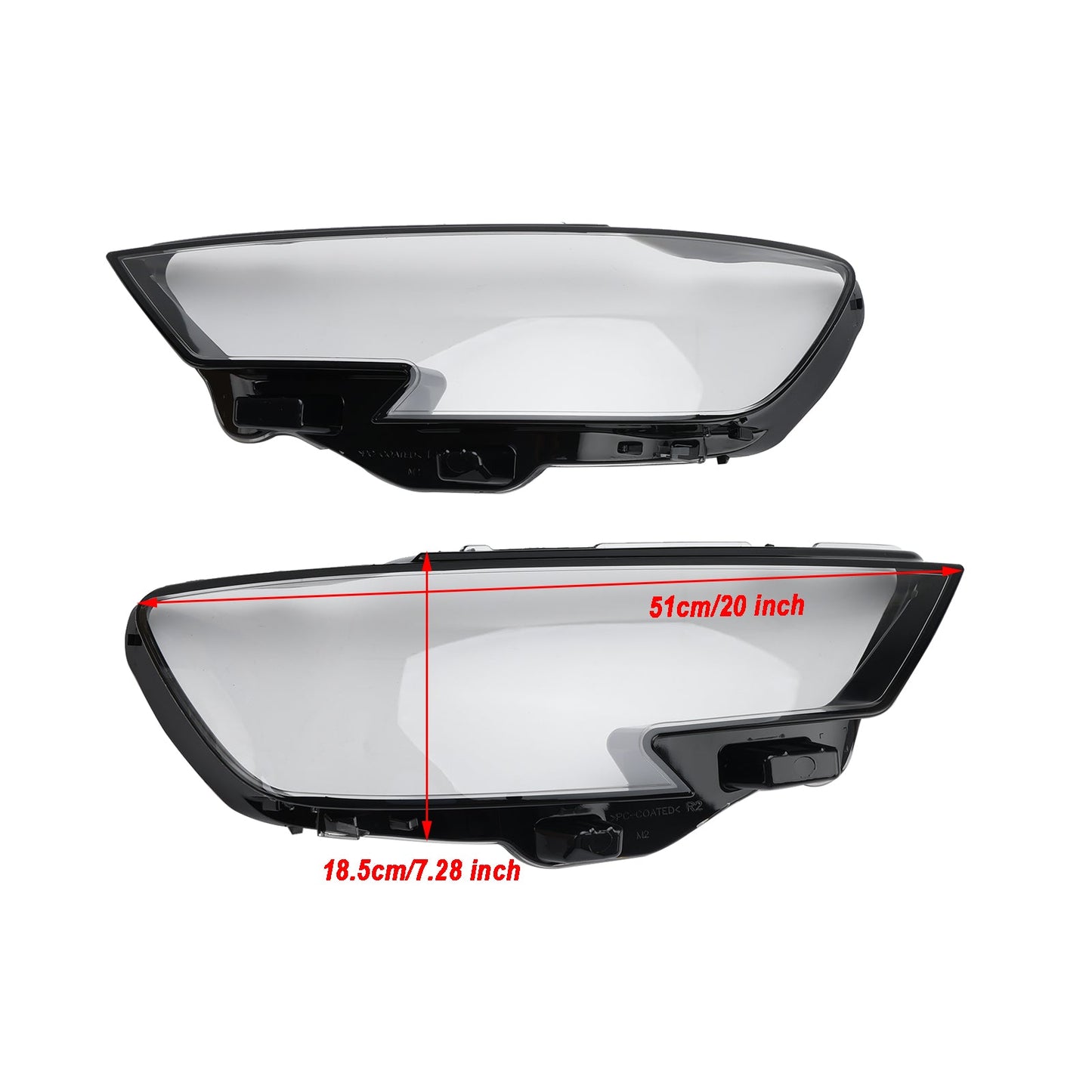 Audi A3 2017-2020 Sinistra + Destra Lente per faro in plastica Guscio di copertura 8V0941783 84