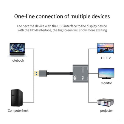 4K 1080p 60fps HD a USB 3.0 Video Capture Card Game Live Recorder Plug and Play