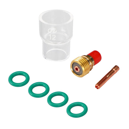 7pcs TIG Welding Torch Stubby Gas Lens Kit tazza in vetro Pyrex per WP-9/20/25
