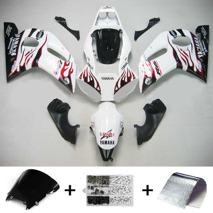 Amotopart Yamaha 1998-2002 YZF 600 R6 Kit Feuer Black Black Fire