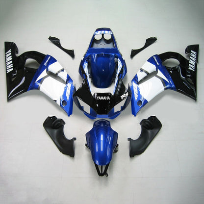 Amotopart Yamaha 1998-2002 YZF 600 R6 Mix nero Kit di paura blu