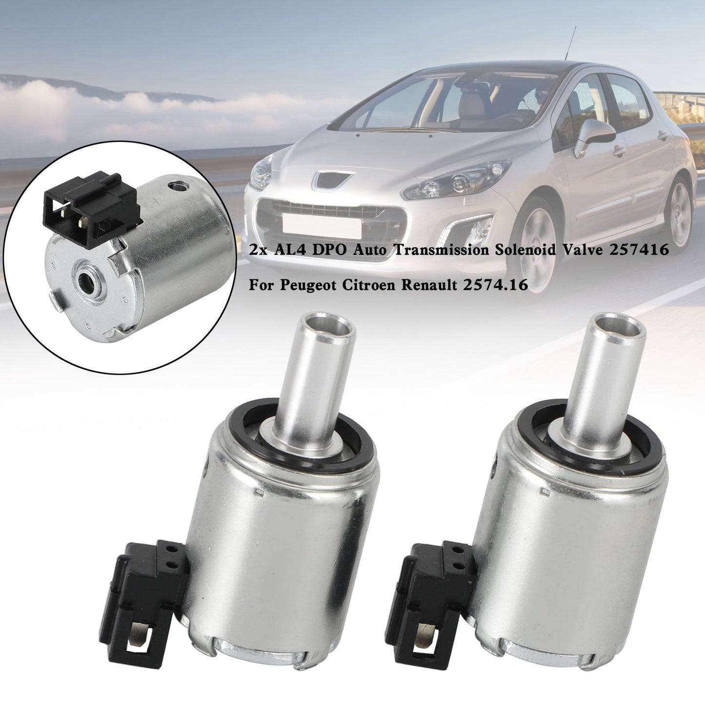 2x Peugeot Renault 2574.16 AL4 DPO Elettrovalvola trasmissione automatica 257416