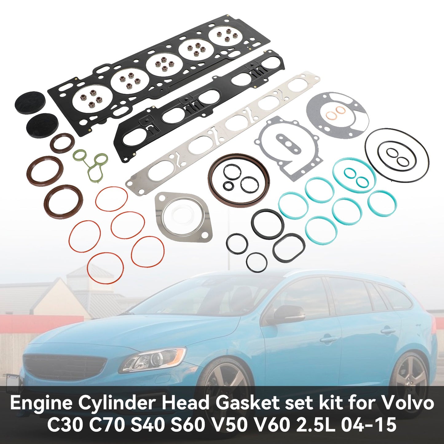 2004-2015 Volvo C30 C70 S40 S60 V50 V60 2.5L Kit guarnizioni testata motore Fedex Express